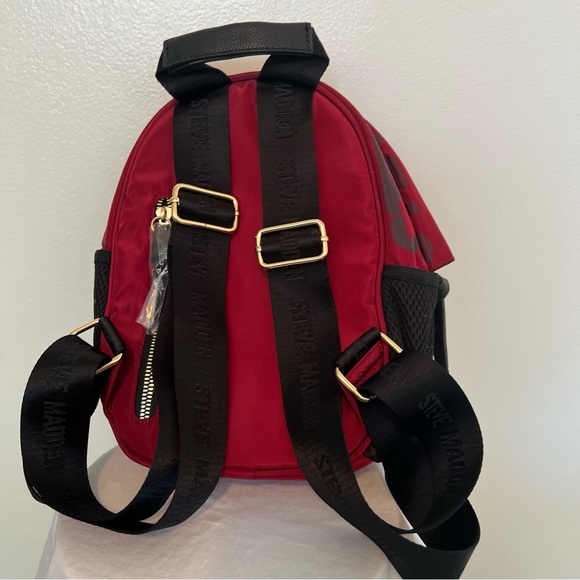 Steve Madden Burgundy Red Mini Force Nylon City Backpack Size Small NEW - Picture 4 of 7